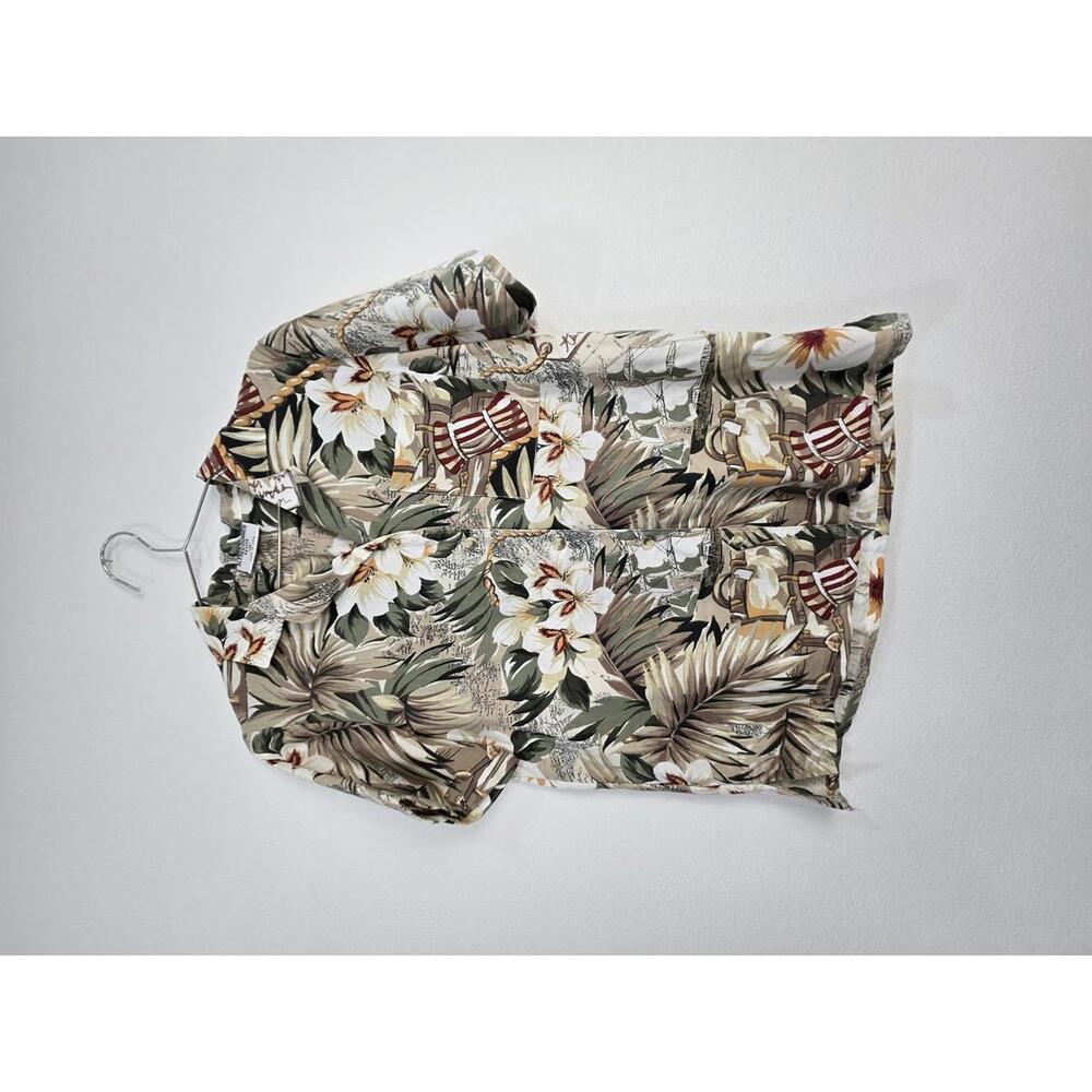 Alfred Dunner Floral Print Hawaiian Shirt - Size 10 Petite